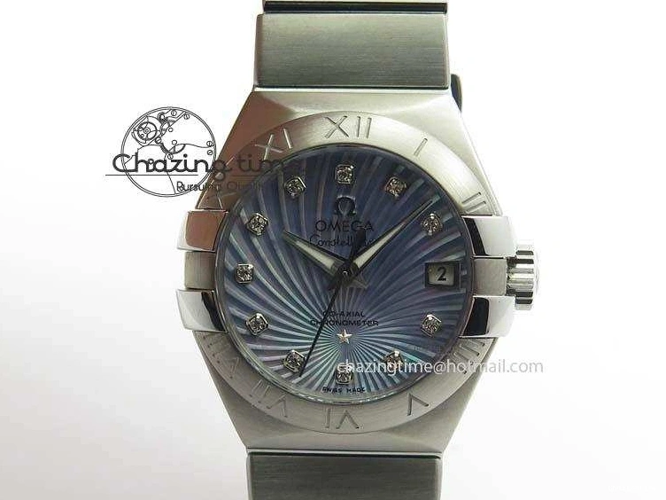 0515 Constellation 28mm V6F Best Edition SS Blue Dial On SS Bracelet A MultiPurpose 8201